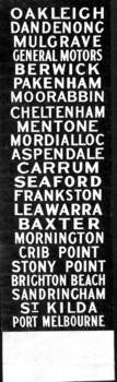 Victorian Rail Suburban Train Destination Blind in Miniature: South Eastern Region