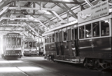  SECV Ballarat - Trams 43, 14, 36 Inside the depot