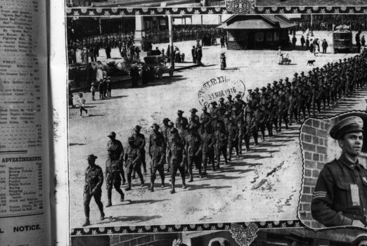 Troops Marching in Sturt St