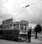  35 changing poles at Lydiard St terminus