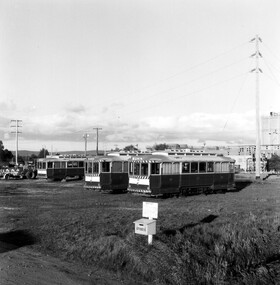 SECV Ballarat - trams 30, 31 and 32 stored at Ballarat B power station - 1 of 2