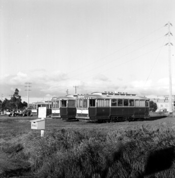 SECV Ballarat - trams 30, 31 and 32 stored at Ballarat B power station - 2 of 2