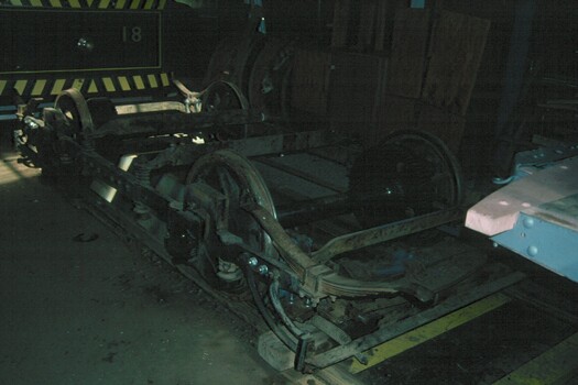 Tram 27's truck under repair