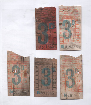 SECV Geelong Tramway 3d tickets 