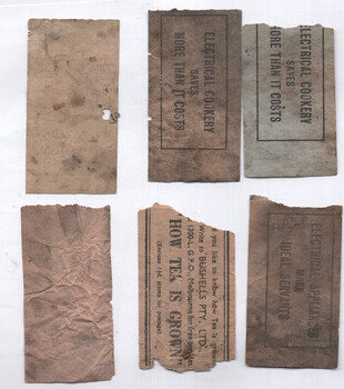 SECV Geelong Tramway tickets - rear