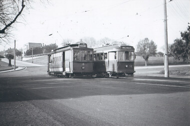 SECV Geelong trams 4 and 32 at Beach terminus.