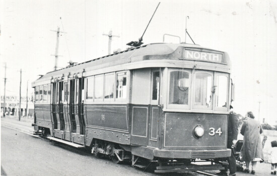 SECV Geelong tram 34 at Belmont