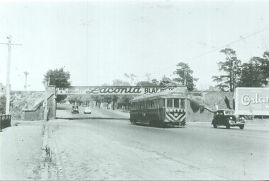 Photograph - SECV Geelong bogie tram, Moorabool St, 1955