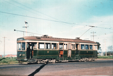 Photograph - SECV Geelong tram 38 at East, 1954