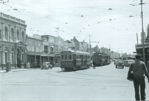 SECV Geelong trams 39 & 16 Ryrie St