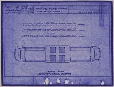 Drawing - W442 A, State Electricity Commission of Victoria (SECV), Escape Facilities. Maximum Traction Tramcars, 16/10/1951