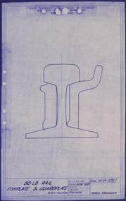 Drawing - W-575/1, State Electricity Commission of Victoria (SECV), 80 LB. Rail Fishplate & Guardplate, 06/1955