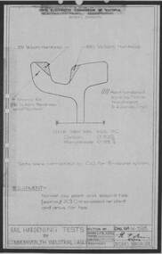 Drawing - W-595, State Electricity Commission of Victoria (SECV), Rail Hardening Tests by Commonwealth Industrial Gases, 3/5/1956