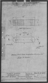Drawing - W-610, State Electricity Commission of Victoria (SECV), Rubber Buffer. Barrier Rail. Ballarat Bendigo Tramway, 24/08/1956