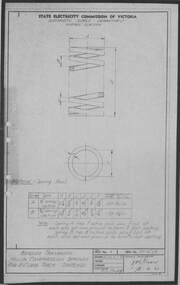 Drawing - VW4/24, State Electricity Commission of Victoria (SECV), Bendigo Tramways. Helical Compression Springs for 13'-0" Long Track Switches, 06/04/1963