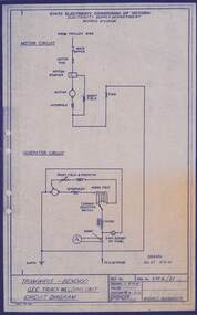 Drawing - VW4/21, State Electricity Commission of Victoria (SECV), Tramways - Bendigo. G.E.C. Track Welding Unit Circuit Diagram, 08/02/1961