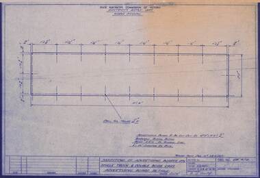 Drawing - VW4/10, State Electricity Commission of Victoria (SECV), Mounting of Advertising Boards on Single Truck & Double Bogie Cars. Advertising Board Details, 27/10/1959