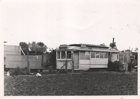 Ex SECV body of tram 28 at Little River