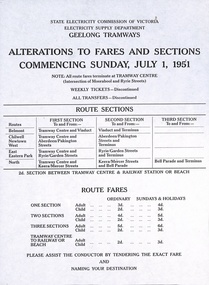 "Alterations to Fares and Sections"