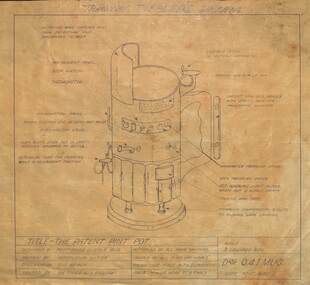 Drawing - 0.4.1.MUG, State Electricity Commission of Victoria (SECV), Tramway Tippler's Dream; The Patent Pint Pot, 1950's