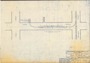 Drawing - GE-T1-6228, State Electricity Commission of Victoria (SECV), Location of Proposed Loop in Corio Terrace for Shunting Cars, 27/10/1959