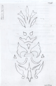 Stencil - decorative motif on Geelong trams - tracing on mylar