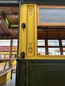 Stencil - decorative motif on Geelong trams - actual use