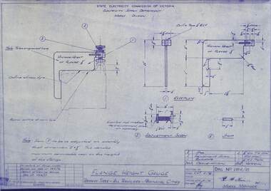Drawing - VW4/18, State Electricity Commission of Victoria (SECV), Flange Height Gauge. Tramway Typres - All Tramcars - Provincial Cities, 12/01/1954