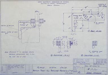Drawing - VW4/19, State Electricity Commission of Victoria (SECV), Flange Width Gauge. Tramway Typres - All Tramcars - Provincial Cities, 14/01/1955
