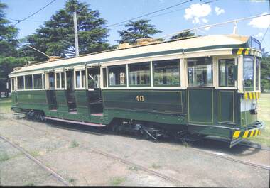 Photograph - Photograph - coloured, Tram No.40 - Maximum Traction truck bogie, drop end and centre combination