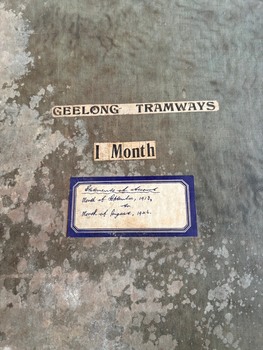 Geelong Tramways 1 month - Statement of Accounts - title details