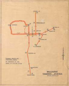 Drawing - Proposed Fares, State Electricity Commission of Victoria (SECV), "Ballaarat Tramway System", Circa 1960s