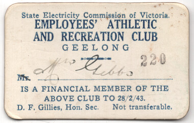 "SECV Employees' Athletic and Recreation Club Geelong"