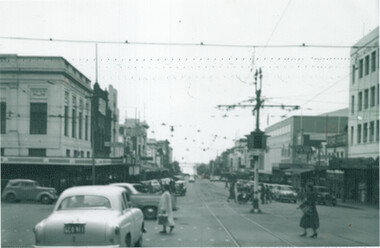 Photograph - Intersection of Ryrie and Moorabool Sts, mid 1950s