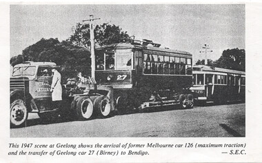 SECV Geelong tram 27 and ex Melbourne tram 126