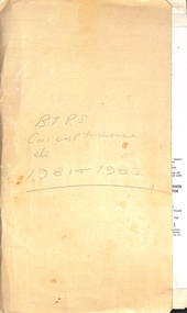 ecord of Correspondence and associated documents - cover