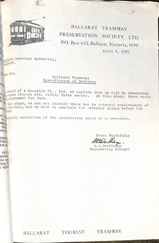 Record of Correspondence and associated documents - sample document