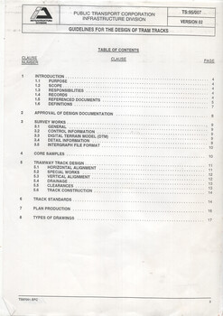 'Guidelines for the design of tram tracks"