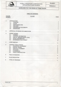 'Guidelines for the design of tram tracks"
