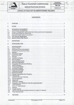 "Joining of rails by aluminothermic welding"