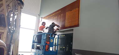 Positioning the board - 25/3/2026 - 1 - photo Tony Smith
