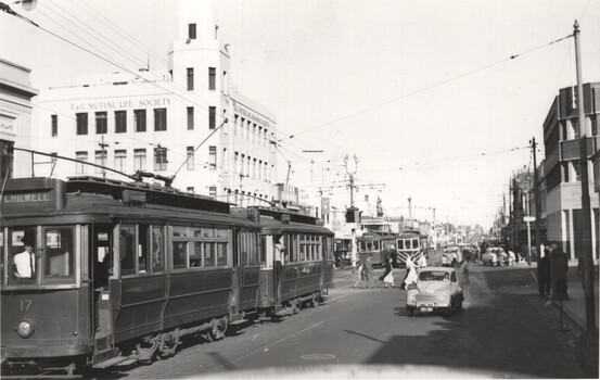 SECV Geelong tram 17 and others at City Centre