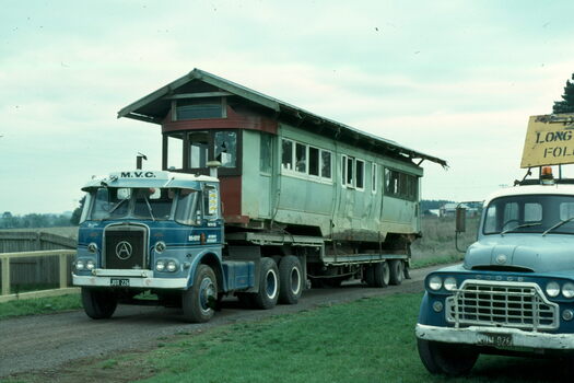 BTPS arrival of tram 121 at Bungaree and depot - 2