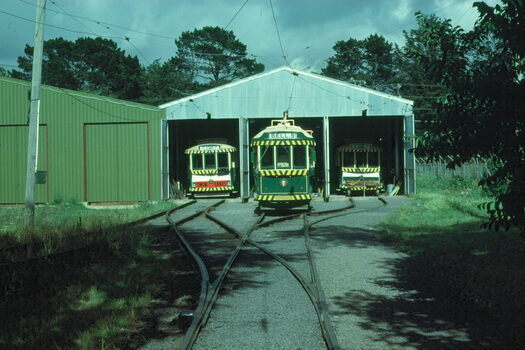 Tram 38 et al on the depot fan