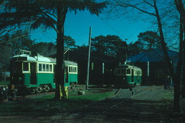 BTPS - trams 671 and 661 on depot fan - 1