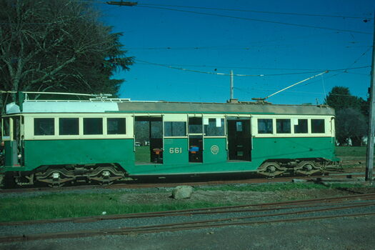 BTPS - trams 671 and 661 on depot fan - 3