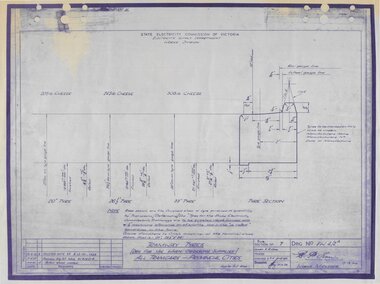 Drawing - VW4/2A, State Electricity Commission of Victoria (SECV), Tramway Tyres. (DRG For Use When Ordering Supplies) All Tramcars - Provincial Cities, 13/12/1954