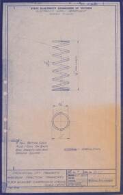 Drawing - VW4/7, State Electricity Commission of Victoria (SECV), Provincial City Tramways. Maximum Traction Tramcars. Slack Adjuster Compression Spring, 24/03/1958