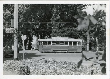 Photograph - Ballarat Tram 17, Tram at stop for Adam Lindsay Gordon's Cottage, Ballarat