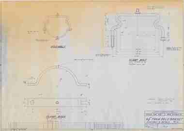 Drawing - RWS 311, State Electricity Commission of Victoria (SECV), 6 1/2" Tram Pole Bracket Assembly & Details MKII, 29/07/1976